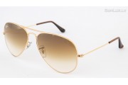 Ray-Ban Aviator Large Metal Gradient Gold (RB3025 001/51 58mm) saules brilles
